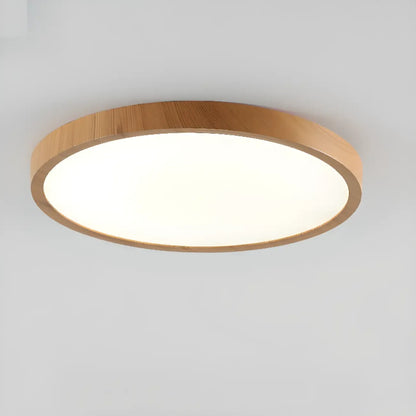 Simplistic Circular Acrylic Flush Ceiling Light in Dimmable