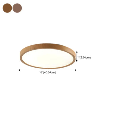 Simplistic Circular Acrylic Flush Ceiling Light in Dimmable