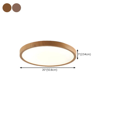 Simplistic Circular Acrylic Flush Ceiling Light in Dimmable