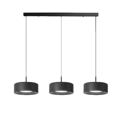 Simple Metal Drum Island Pendant Light Dimmable LED for Kitchen