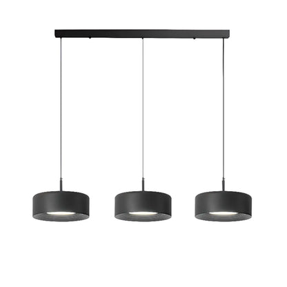 Simple Metal Drum Island Pendant Light Dimmable LED for Kitchen