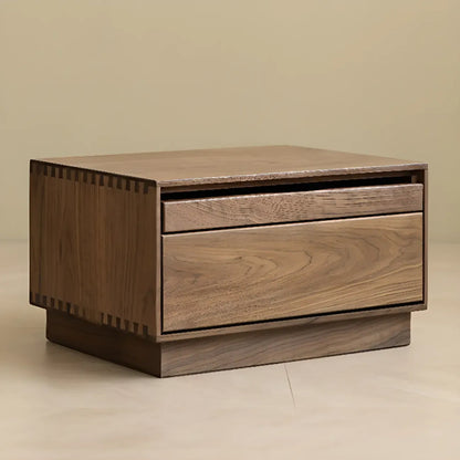 Scandinavia Solid Wood Two-Drawer Storage Nightstand