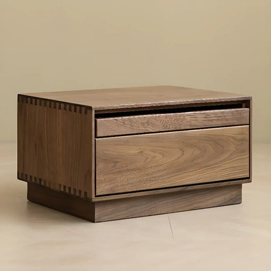 Scandinavia Solid Wood Two-Drawer Storage Nightstand