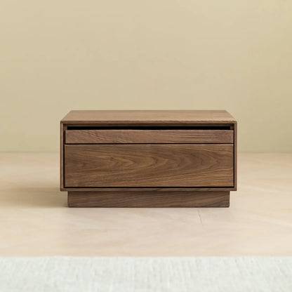 Scandinavia Solid Wood Two-Drawer Storage Nightstand