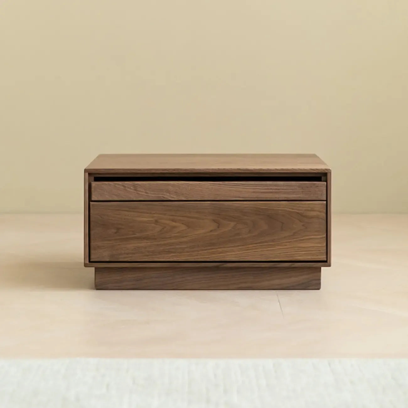 Scandinavia Solid Wood Two-Drawer Storage Nightstand