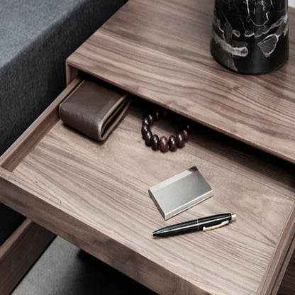 Scandinavia Solid Wood Two-Drawer Storage Nightstand