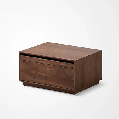 Scandinavia Solid Wood Two-Drawer Storage Nightstand
