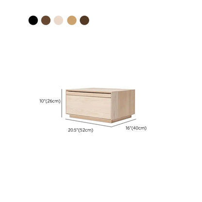 Scandinavia Solid Wood Two-Drawer Storage Nightstand