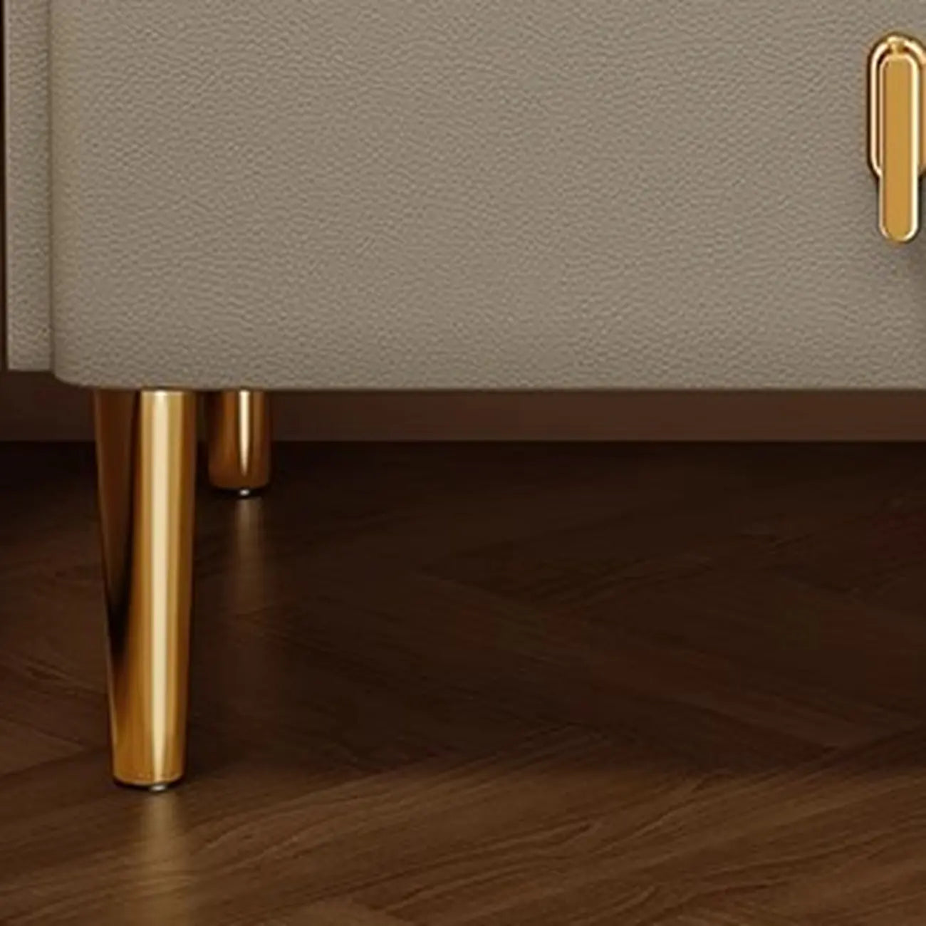 Modern Narrow Small Bedside Table Stone Top with Drawer Storage