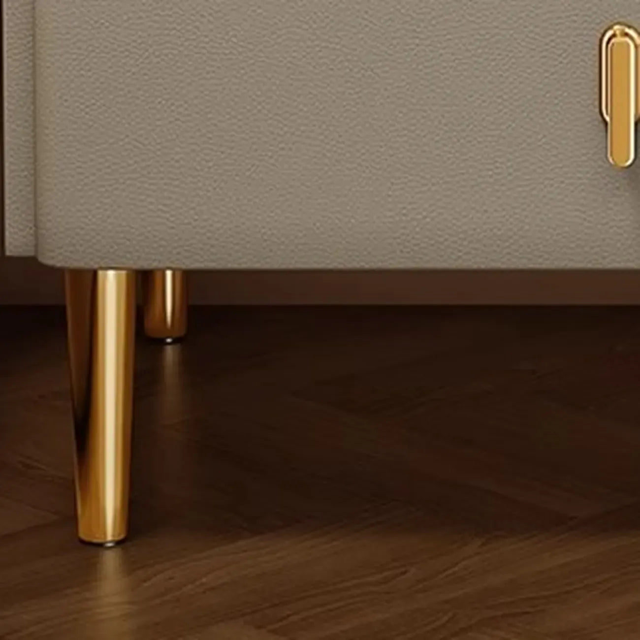 Modern Narrow Small Bedside Table Stone Top with Drawer Storage