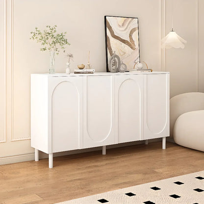 Modern Pink Wood Shoe Cabinet 3-Door Storage Unit