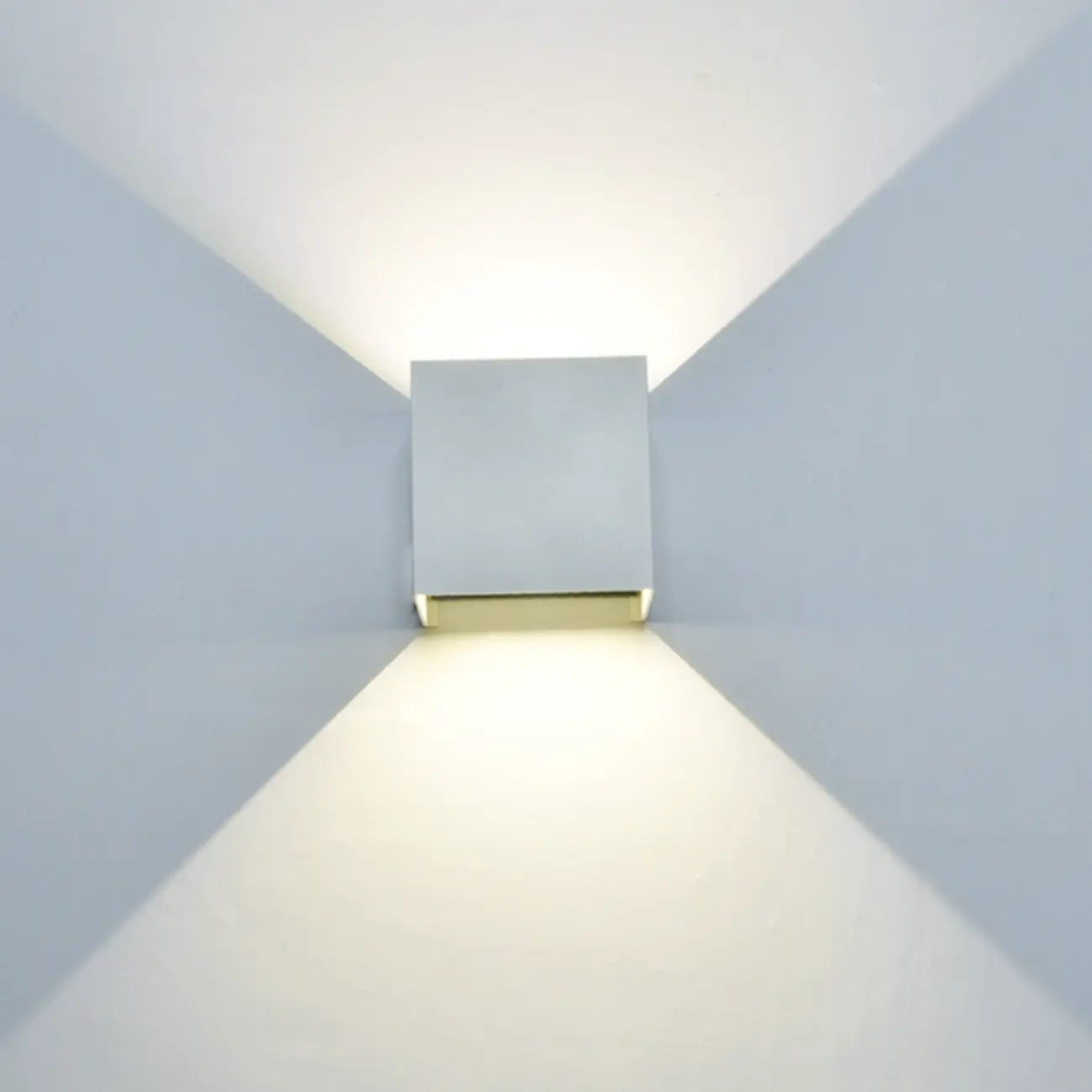 Aluminum Cube Solid Color Adjustable Up Down Outdoor Wall Sconce