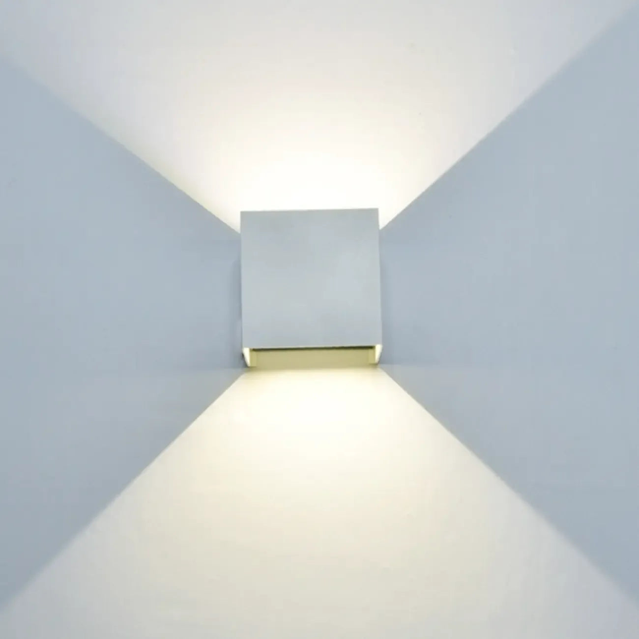 Aluminum Cube Solid Color Adjustable Up Down Outdoor Wall Sconce