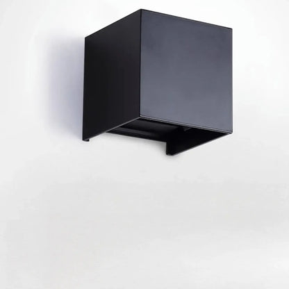 Aluminum Cube Solid Color Adjustable Up Down Outdoor Wall Sconce