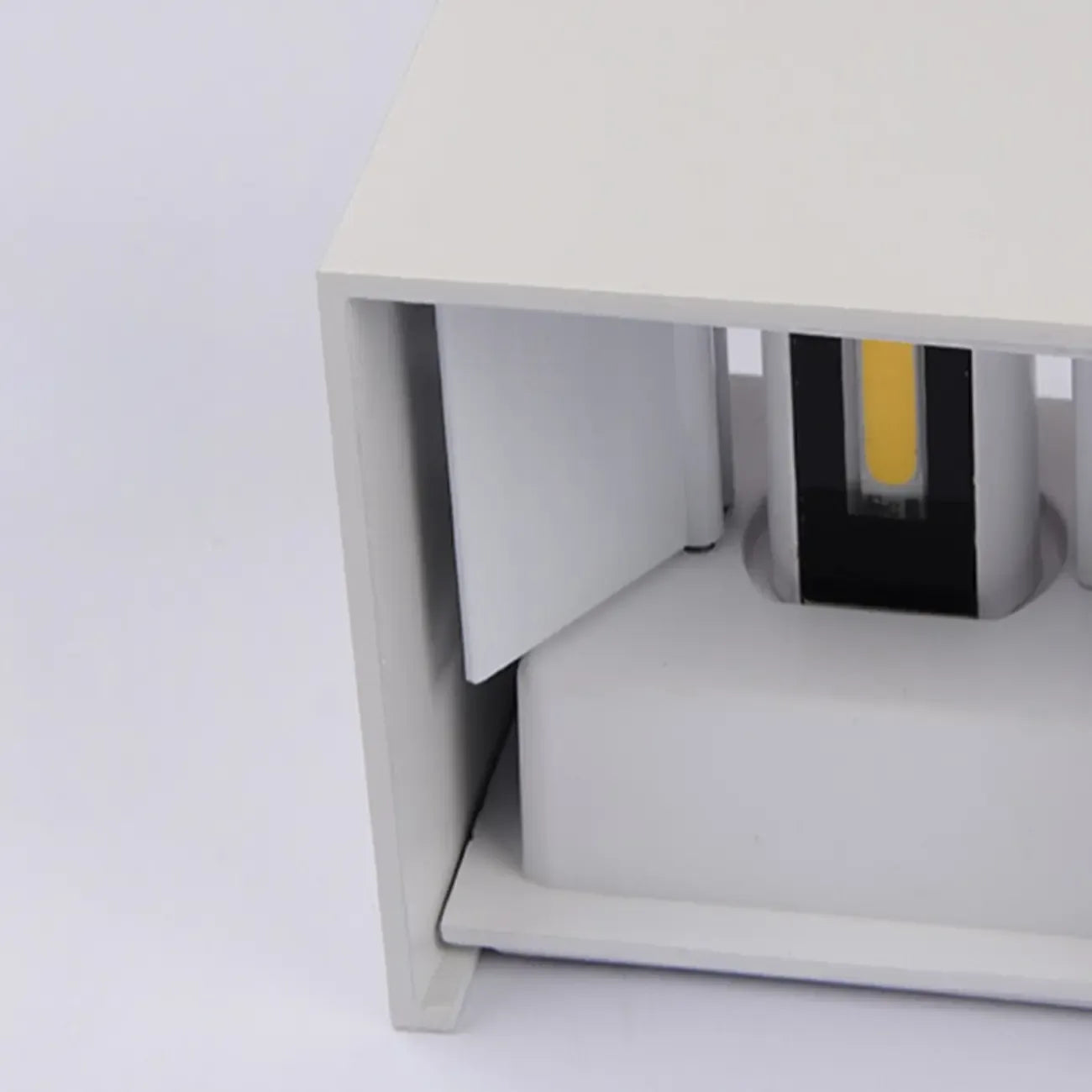 Aluminum Cube Solid Color Adjustable Up Down Outdoor Wall Sconce