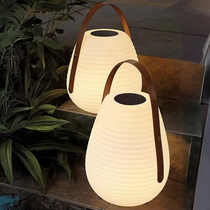 Minimalist Resin White Lantern Design Post Cap Light