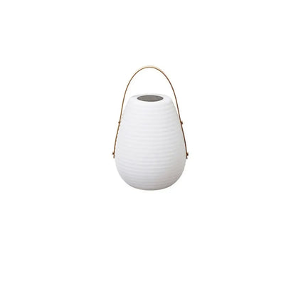 Minimalist Resin White Lantern Design Post Cap Light