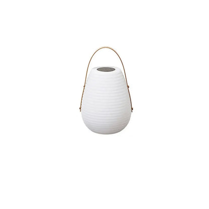 Minimalist Resin White Lantern Design Post Cap Light