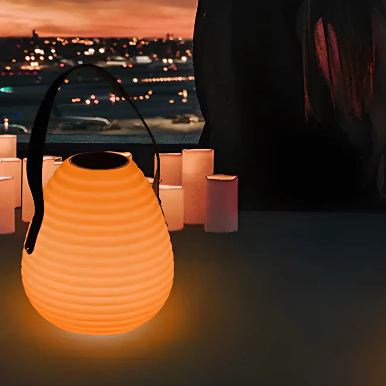 Minimalist Resin White Lantern Design Post Cap Light