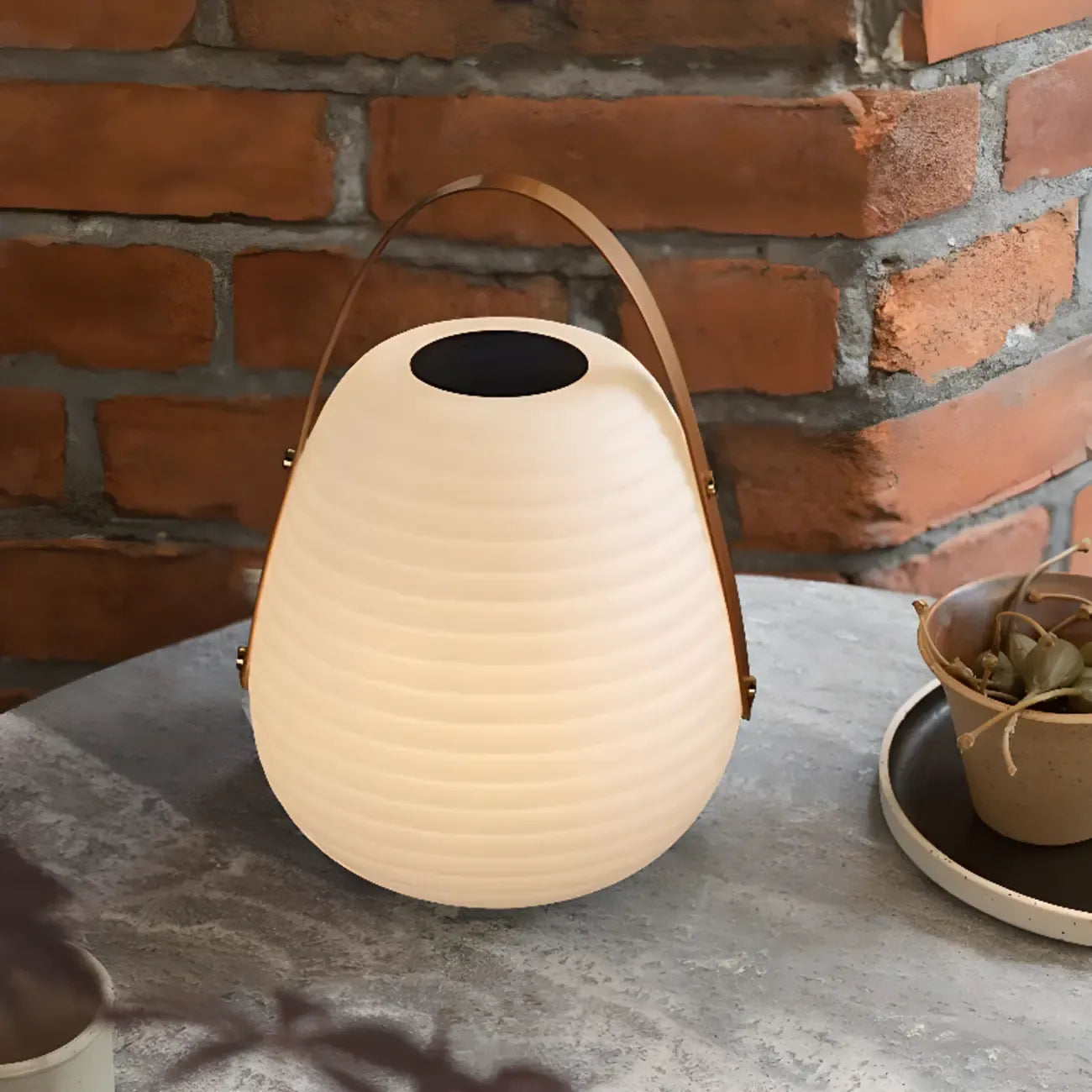 Minimalist Resin White Lantern Design Post Cap Light