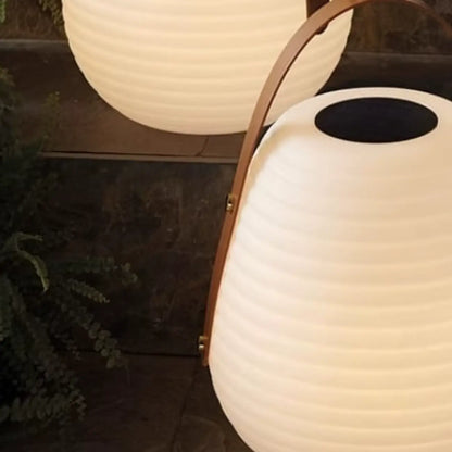 Minimalist Resin White Lantern Design Post Cap Light