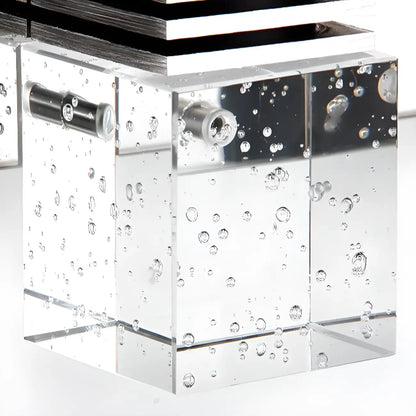 Rectangular Crystal Vanity Light Modern Silver LED for Bathroom