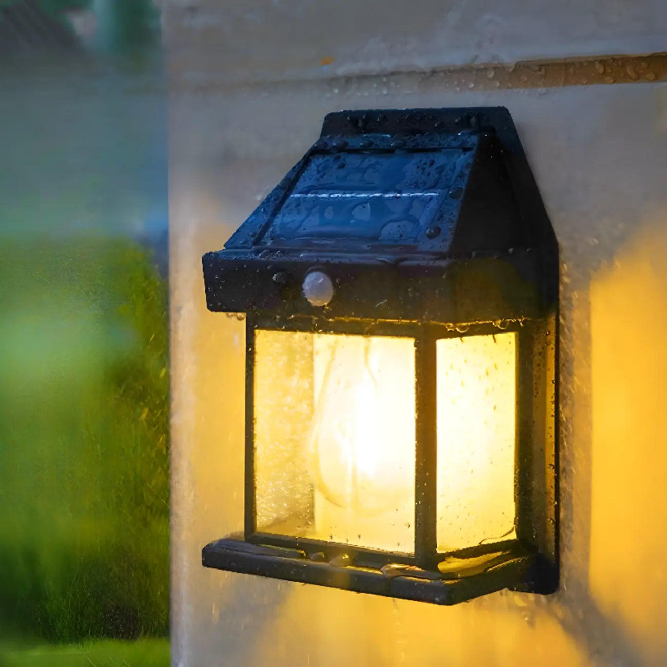 Modern Solar Metal Transparent Outdoor Wall Sconce