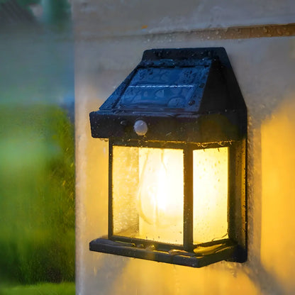 Modern Solar Metal Transparent Outdoor Wall Sconce