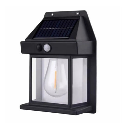 Modern Solar Metal Transparent Outdoor Wall Sconce