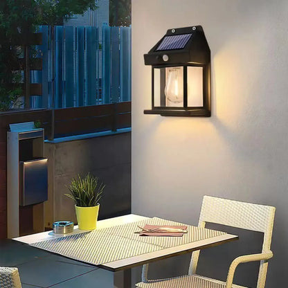 Modern Solar Metal Transparent Outdoor Wall Sconce