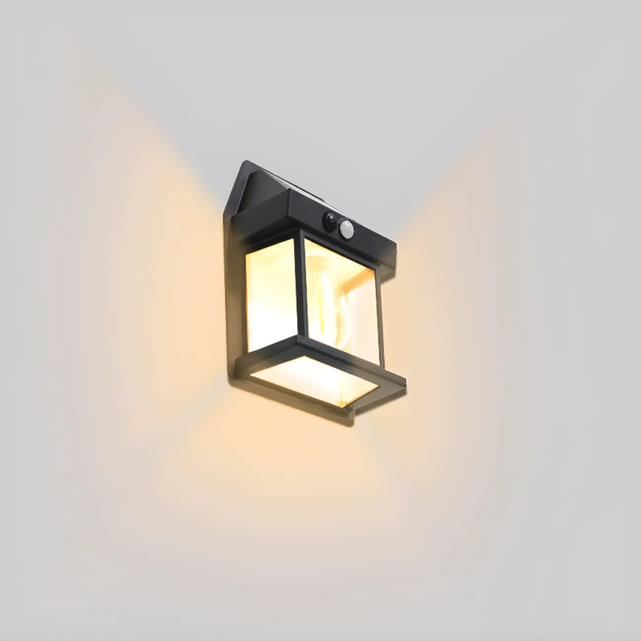 Modern Solar Metal Transparent Outdoor Wall Sconce
