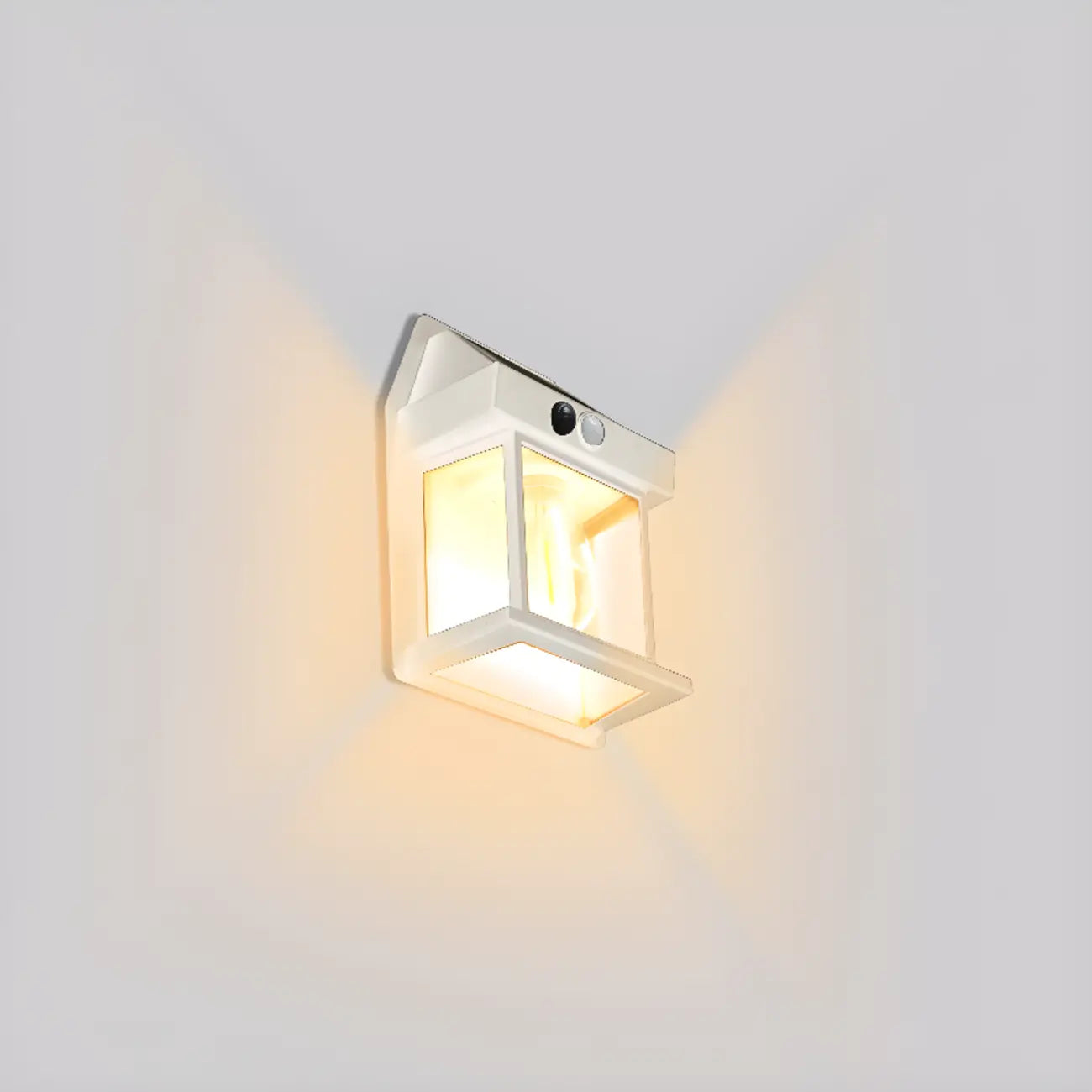 Modern Solar Metal Transparent Outdoor Wall Sconce