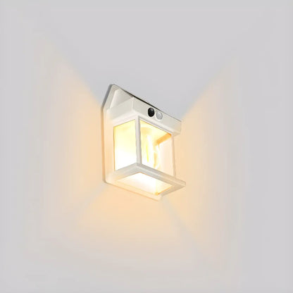 Modern Solar Metal Transparent Outdoor Wall Sconce