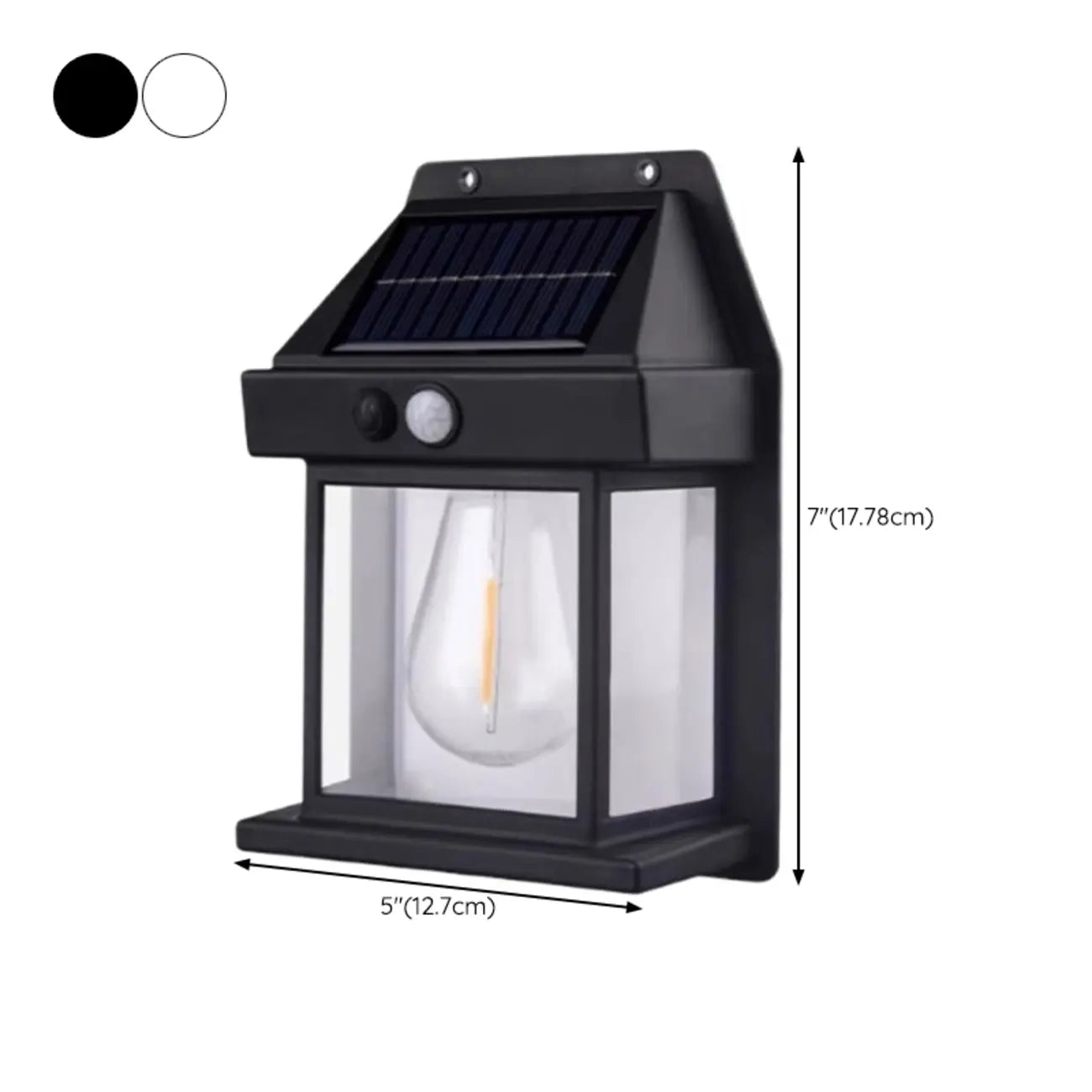 Modern Solar Metal Transparent Outdoor Wall Sconce