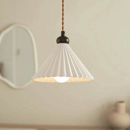 Adjustable Chic Ceramic Cone LED Pendant Light for Indoor