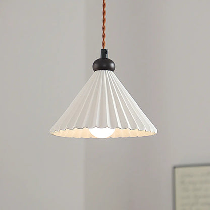 Adjustable Chic Ceramic Cone LED Pendant Light for Indoor