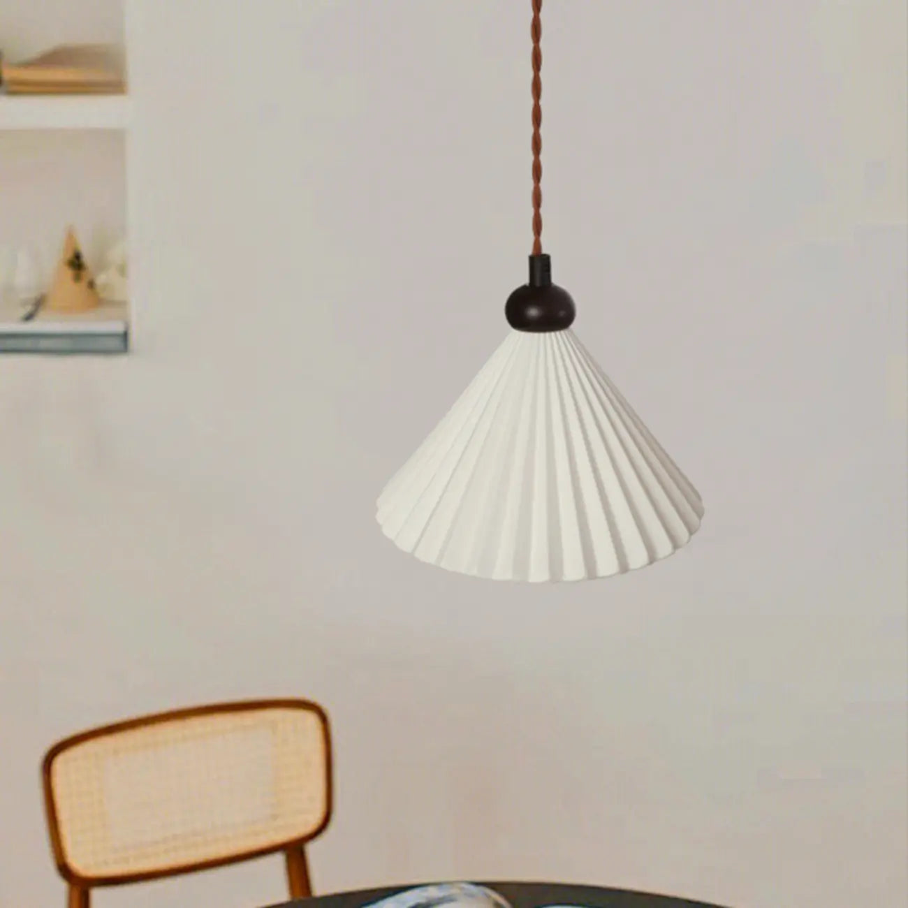 Adjustable Chic Ceramic Cone LED Pendant Light for Indoor