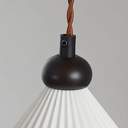 Adjustable Chic Ceramic Cone LED Pendant Light for Indoor