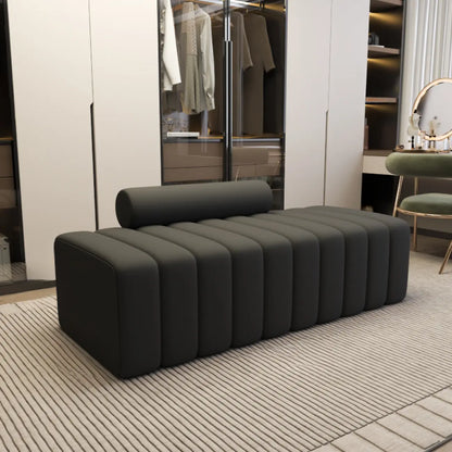 Elegance Flannel Upholstered Entryway Bench with Storage