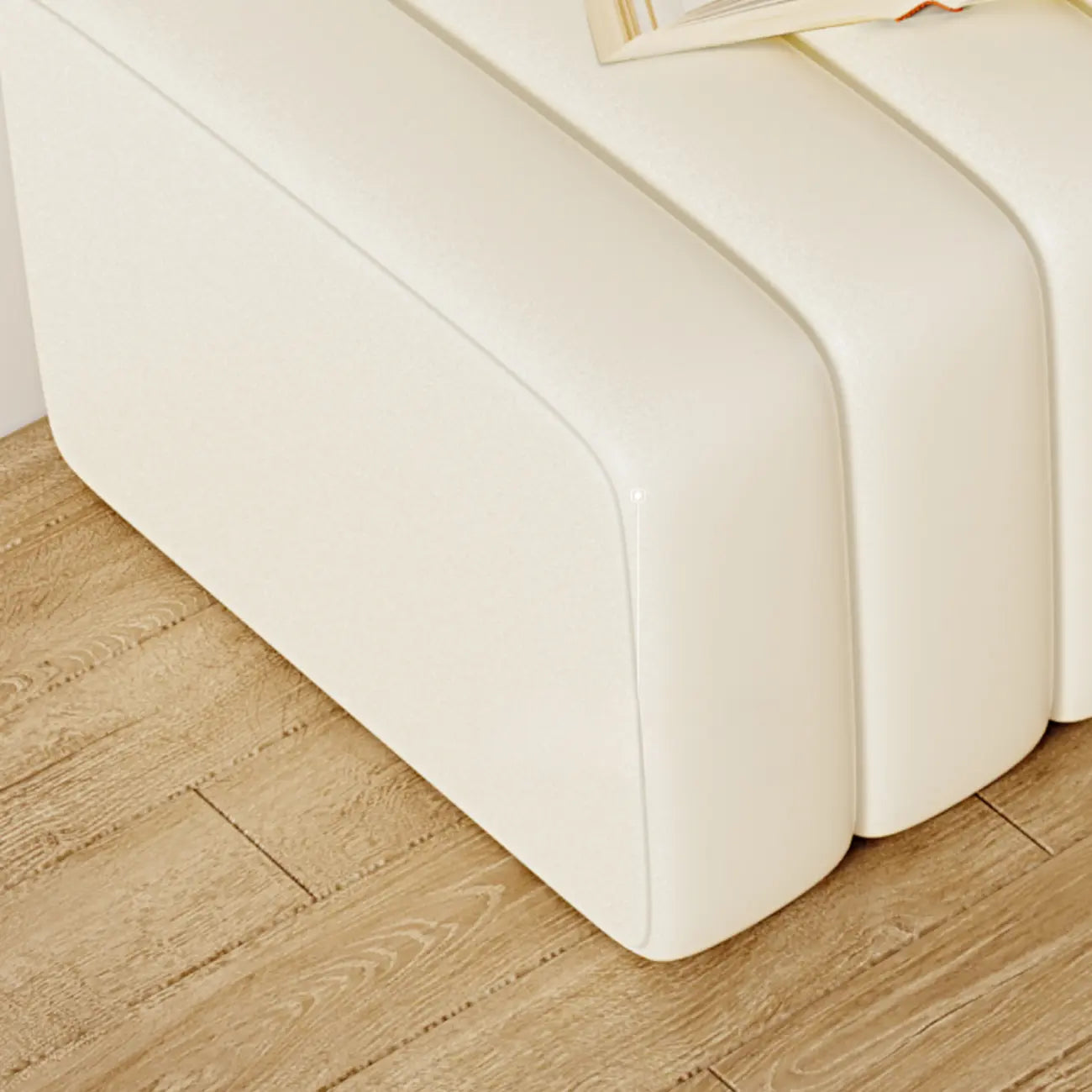 Elegance Flannel Upholstered Entryway Bench with Storage