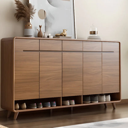 Modern Wood Hallway Shoe Cabinet with Drawers