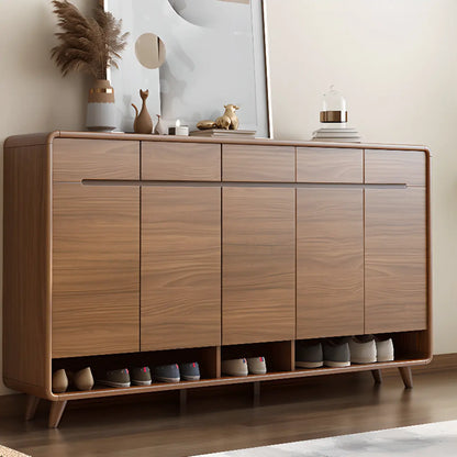 Modern Wood Hallway Shoe Cabinet with Drawers