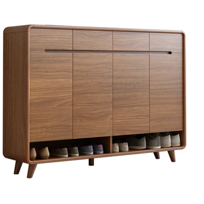 Modern Wood Hallway Shoe Cabinet with Drawers