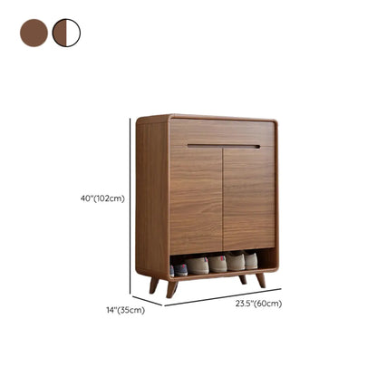 Modern Wood Hallway Shoe Cabinet with Drawers