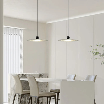 Ultra Modern Disc Metal Resin LED Kitchen Pendant Light