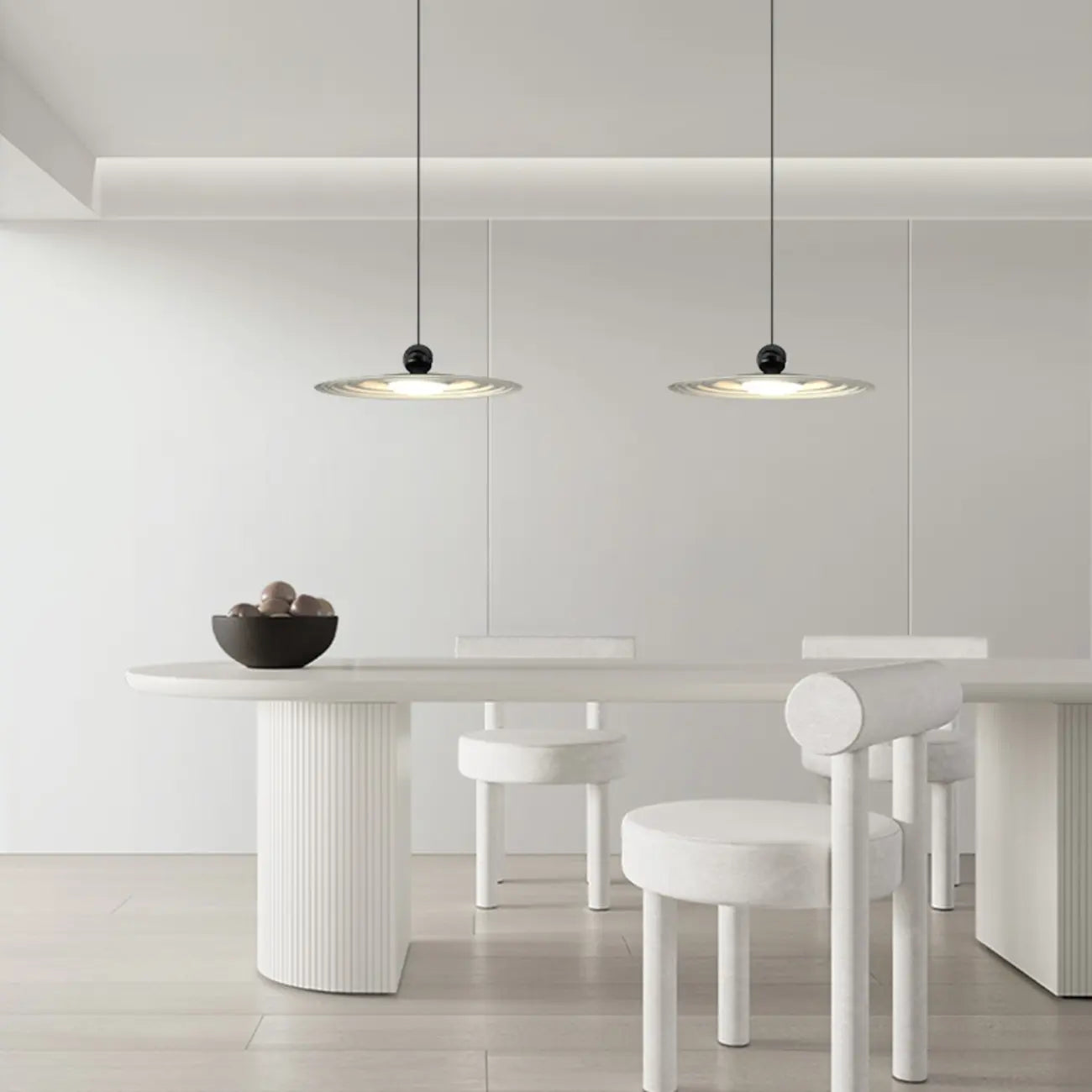 Ultra Modern Disc Metal Resin LED Kitchen Pendant Light