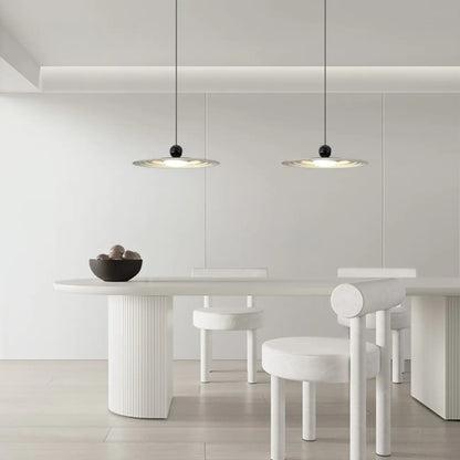 Ultra Modern Disc Metal Resin LED Kitchen Pendant Light
