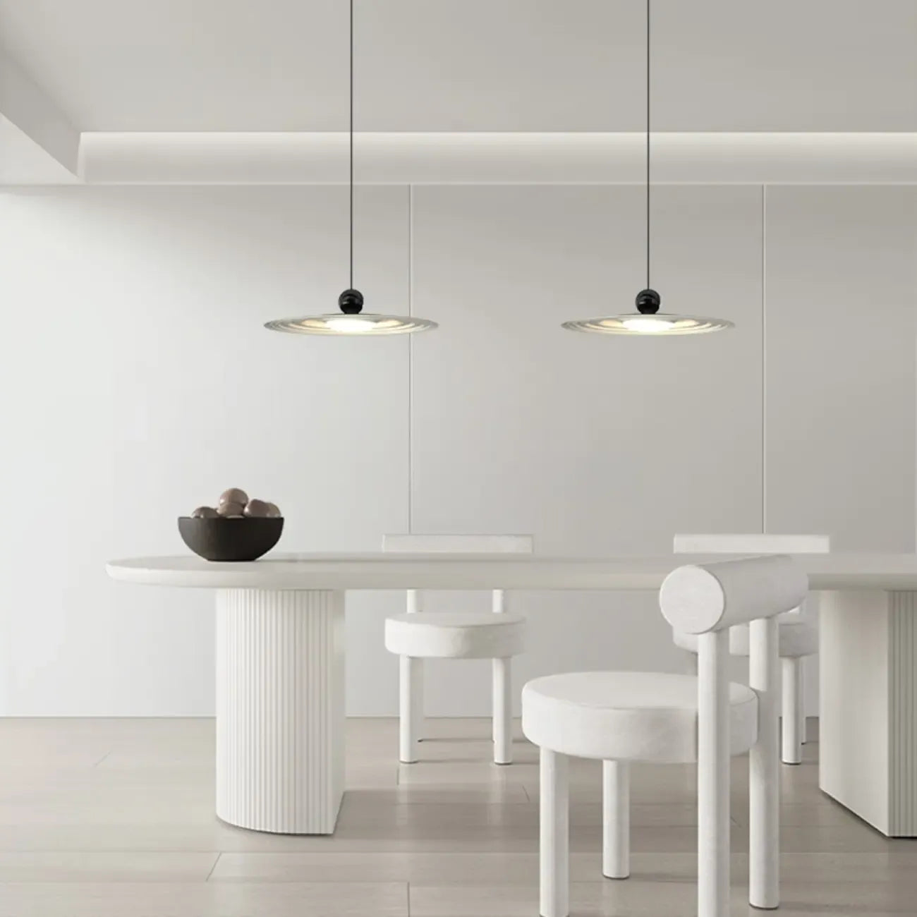 Ultra Modern Disc Metal Resin LED Kitchen Pendant Light