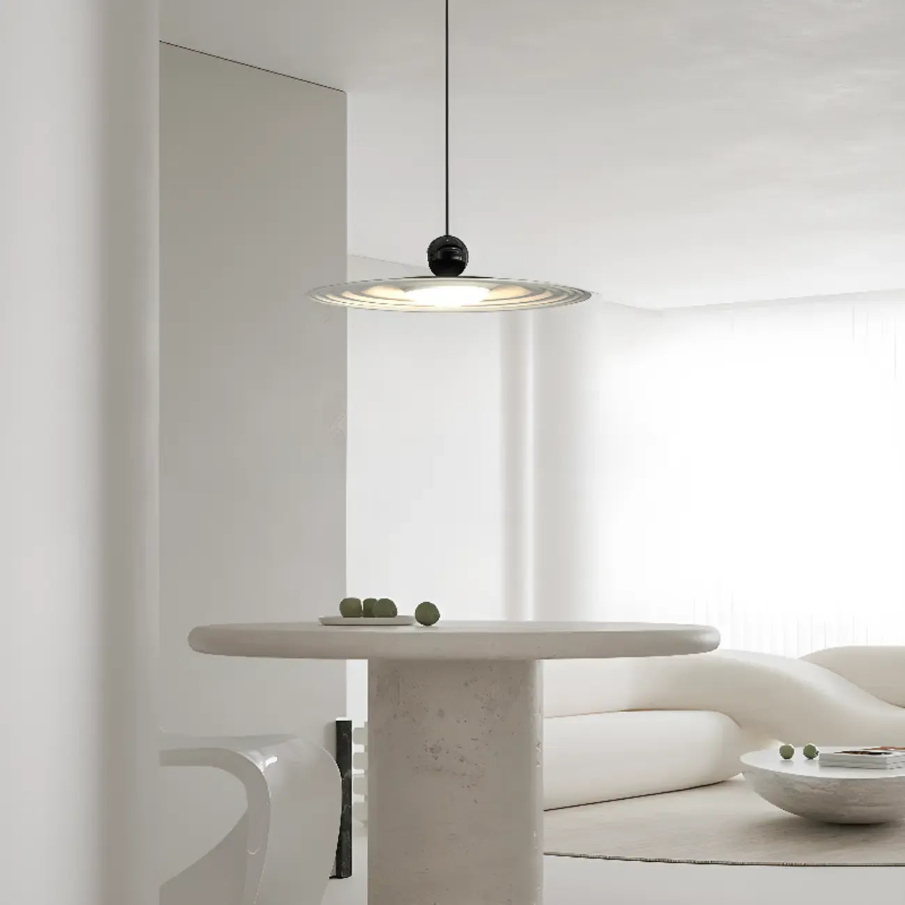 Ultra Modern Disc Metal Resin LED Kitchen Pendant Light