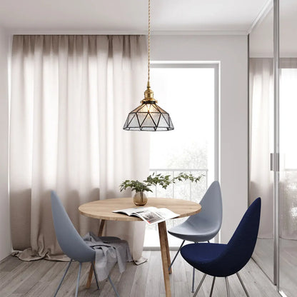 Modern Height Adjustable Blue Glass Kitchen Pendant Lighting